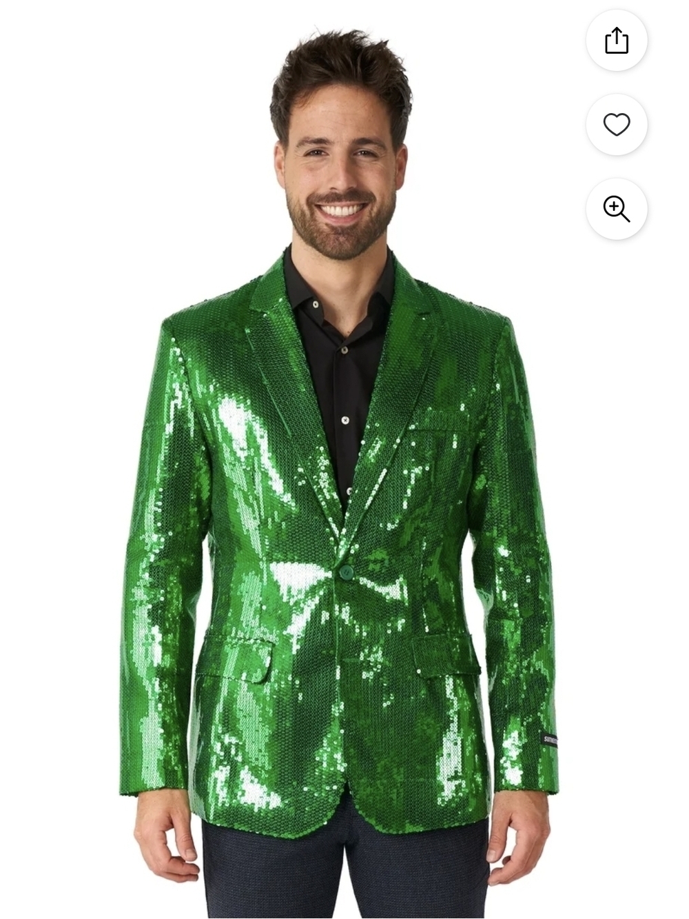 Men's Green Sequin Blazer - Statement Party Jacket